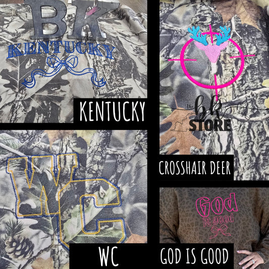 CAMO EMBROIDERED LAUNCH 7-10 business days