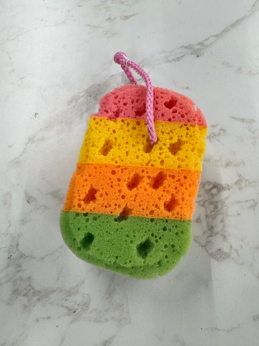 STRIPED BATH SPONGE