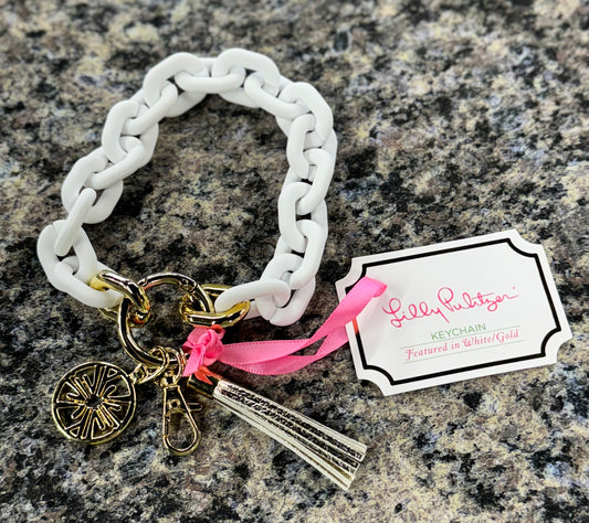 LILLY PULITZER CHAIN LINK KEYCHAIN