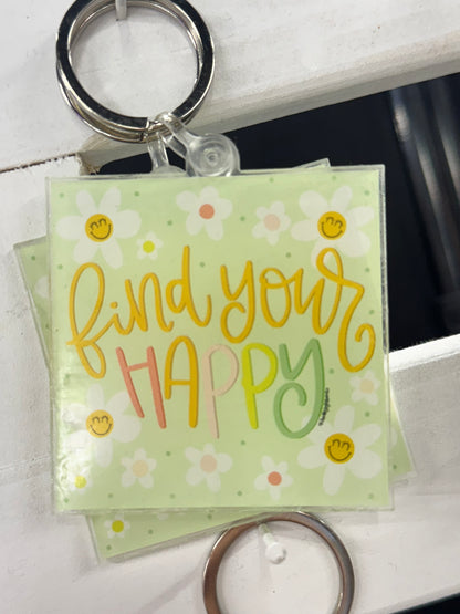 DOODLES ACRYLIC KEYCHAIN