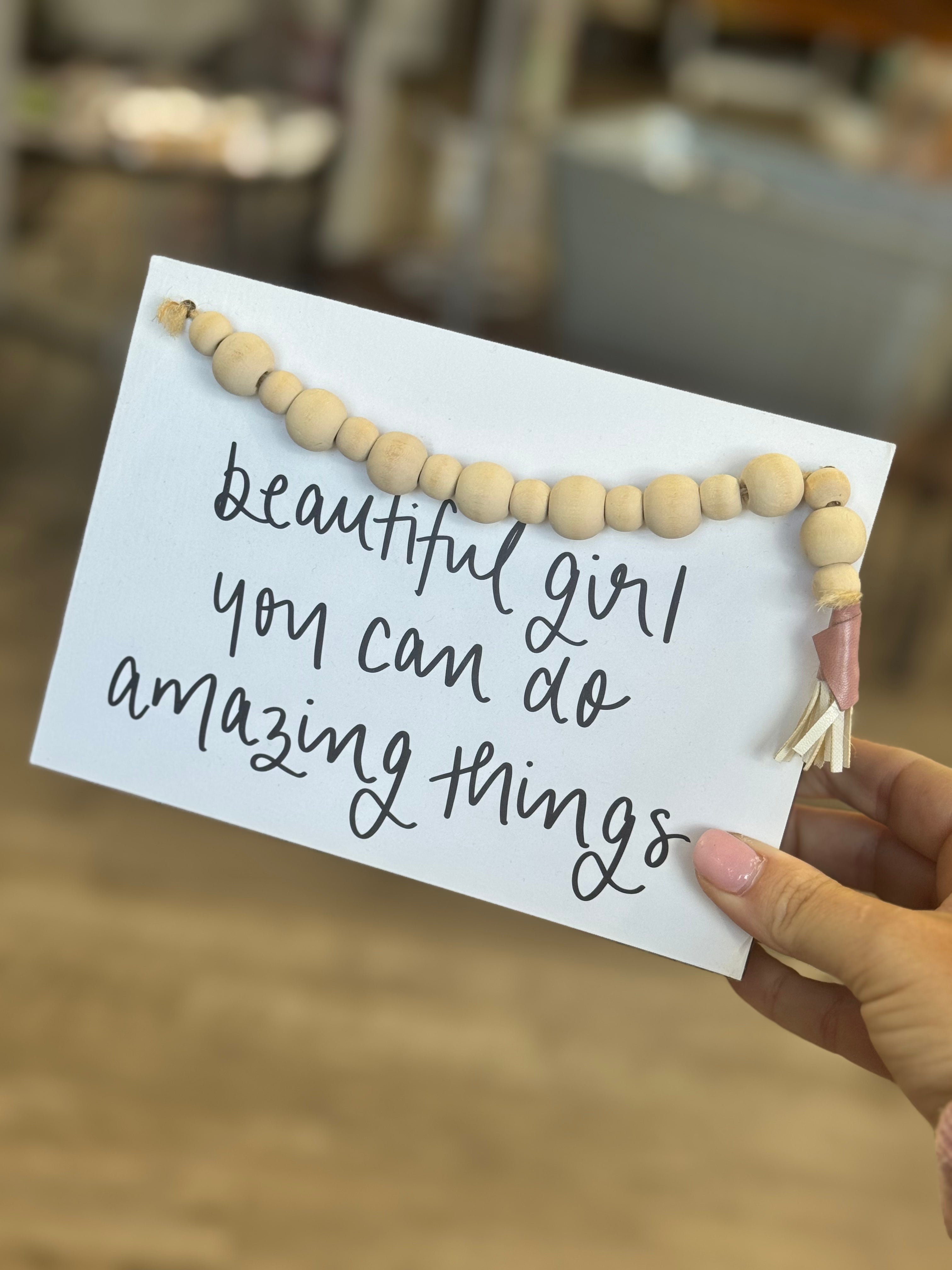 BEAUTIFUL GIRL SIGN 7X5