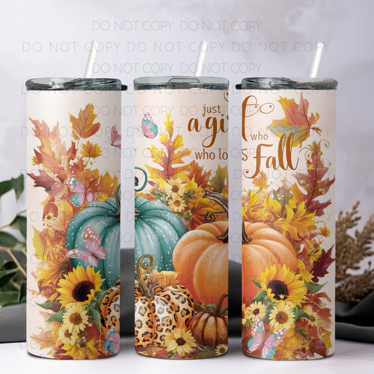 Just A Girl Who Loves Fall 20oz Tumbler