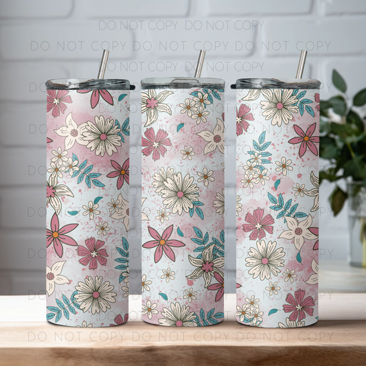 Pastel Floral 20oz Tumbler