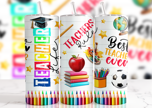 Teachers Life Teachers Rule 20oz Tumbler