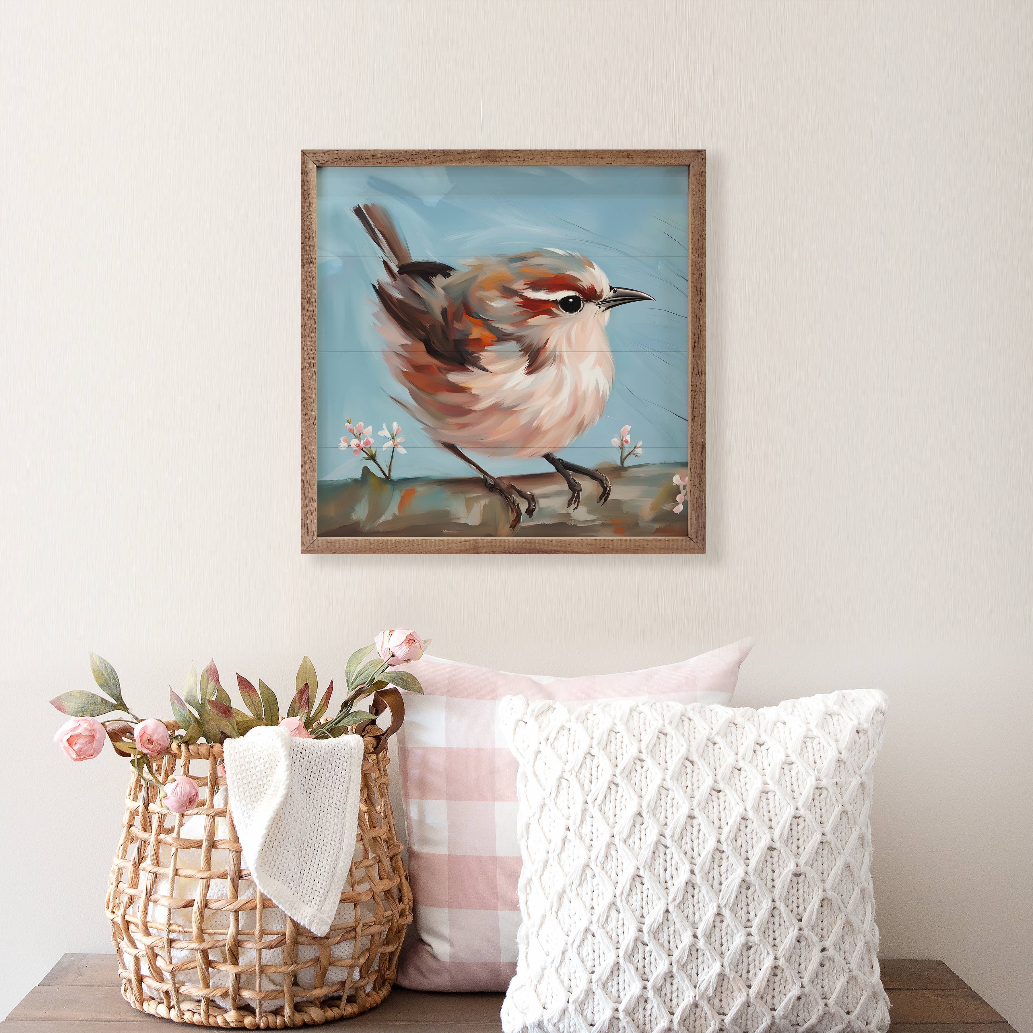 Bird On Thick Branch