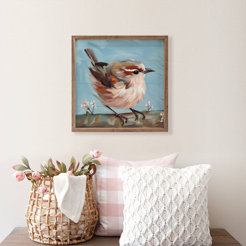 Bird On Thick Branch