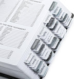 Gray Bible Tabs Laminated 75 Pack