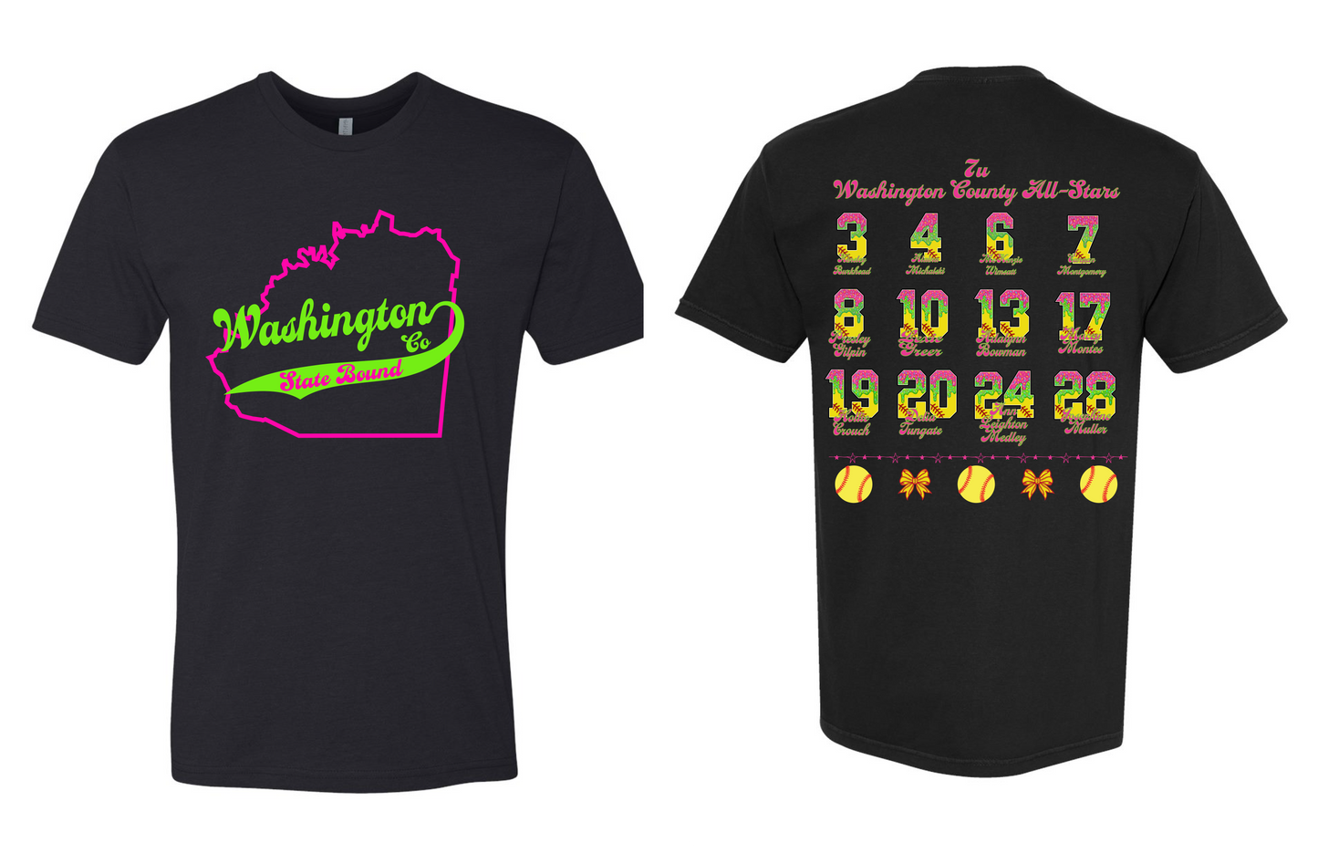 7U ALL STARS STATE BOUND SHIRTS (please see description)