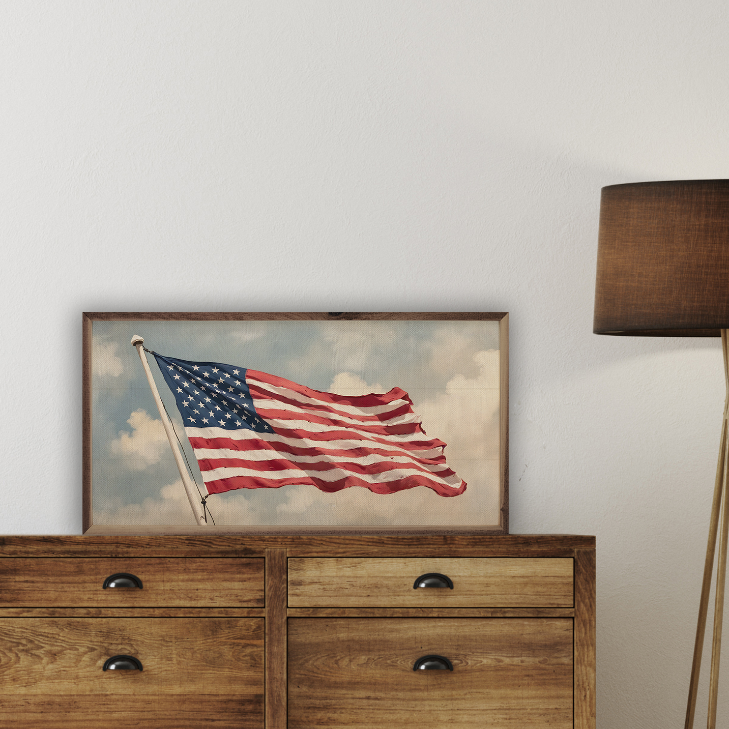 Flag Waving In Sky