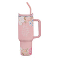 Tumbler w/straw SS Pink God is within her Ps. 46:5