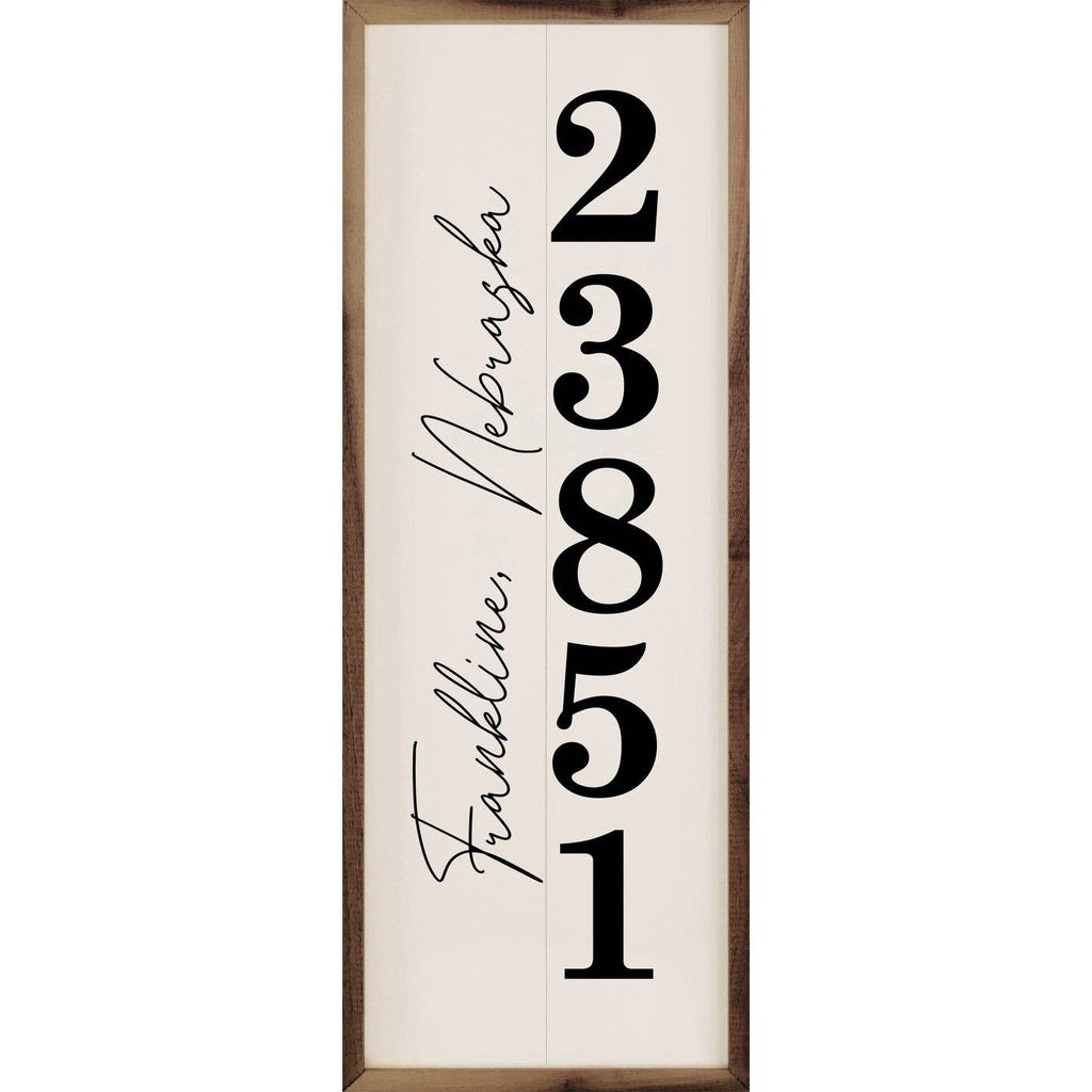 Vertical Personalized City State Zip