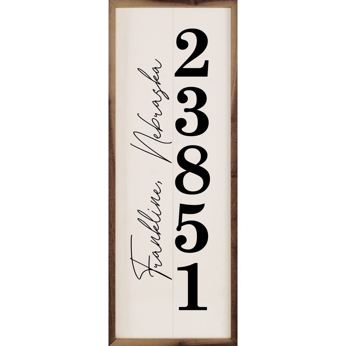 Vertical Personalized City State Zip