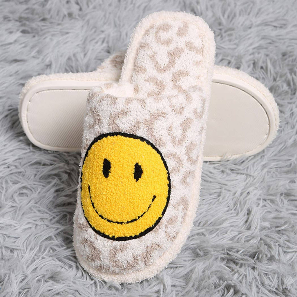Leopard Happy Face Luxury Soft Slipper