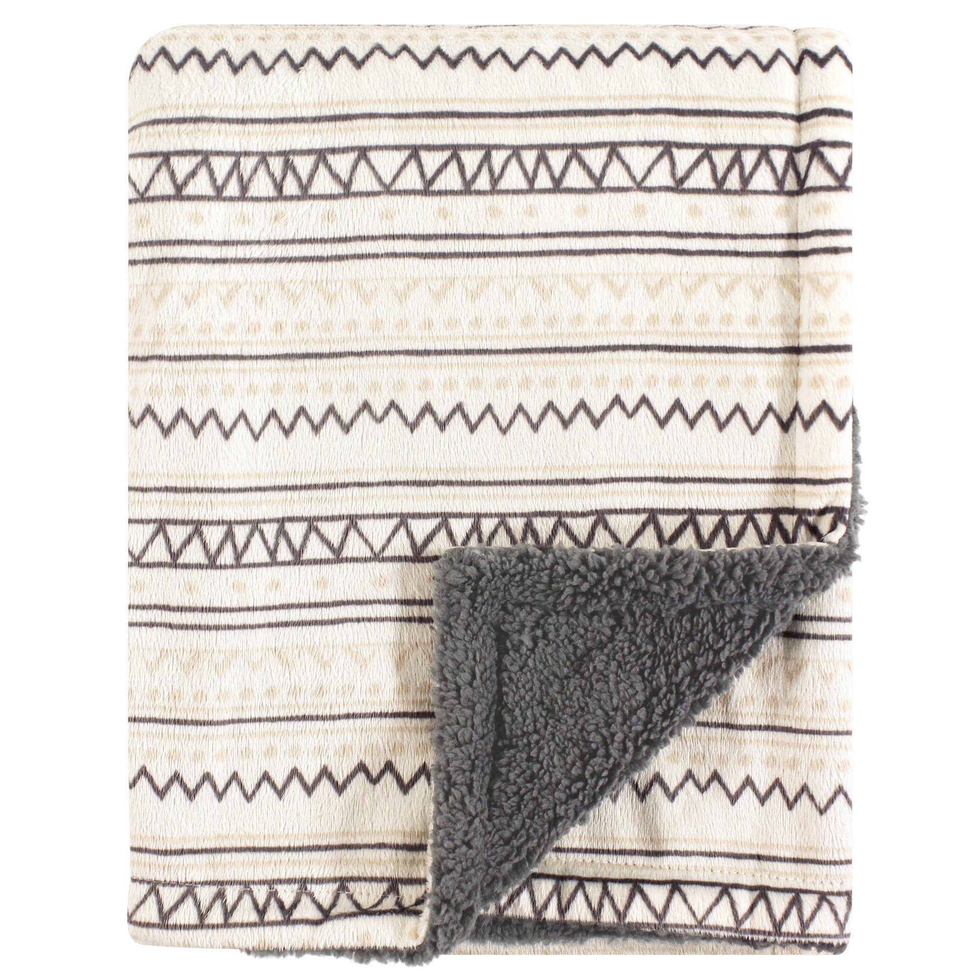 Aztec Hudson Baby Plush Blanket with Sherpa Back