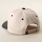 Floral American Flag Embroidered Two-Tone Denim Trucker Hat