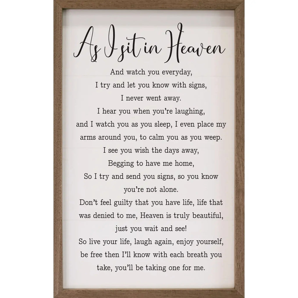 As I Sit In Heaven White