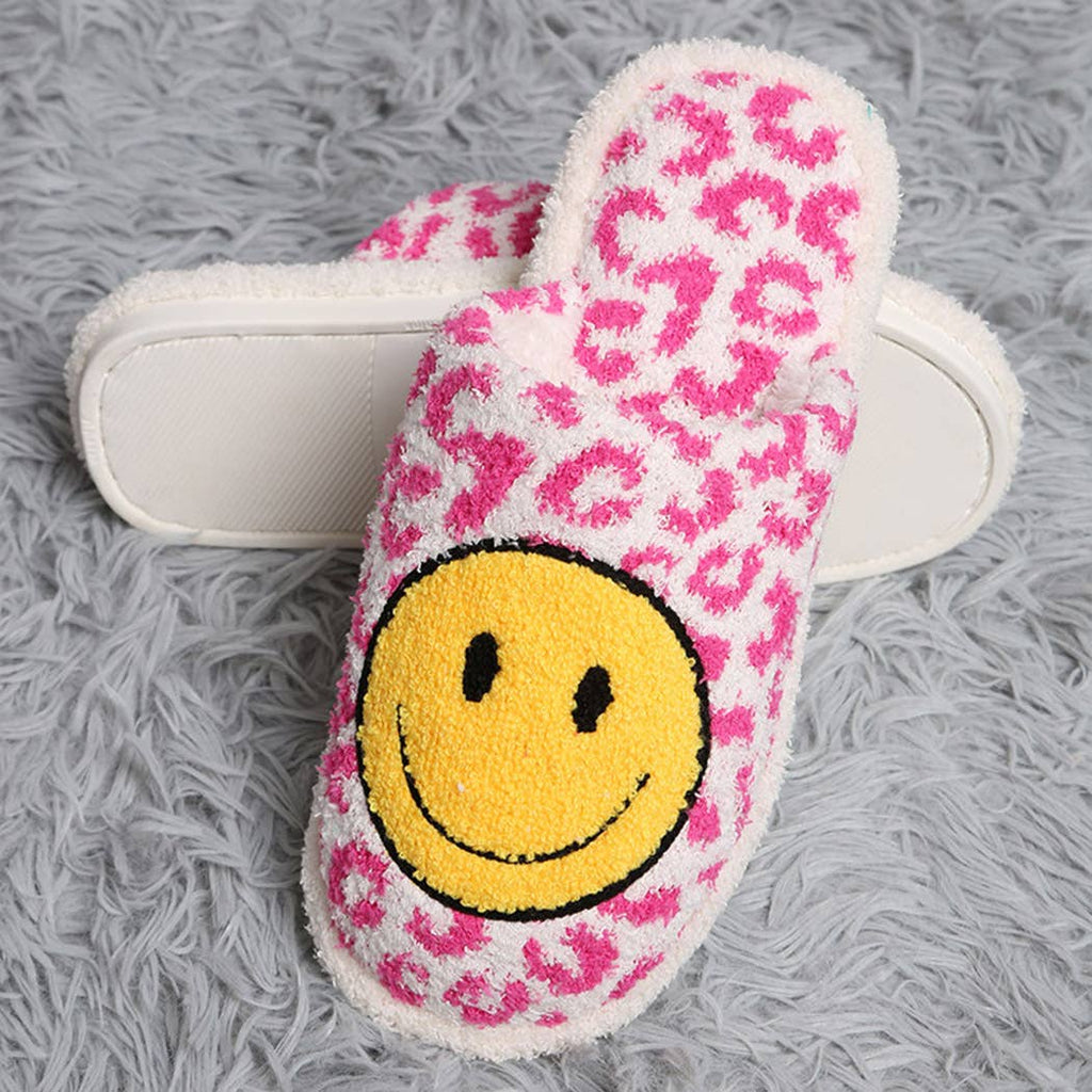 Leopard Happy Face Luxury Soft Slipper