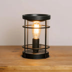 Black Wax Melt Warmer, W/ Safety Timer & Edison Bulb