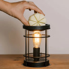 Black Wax Melt Warmer, W/ Safety Timer & Edison Bulb