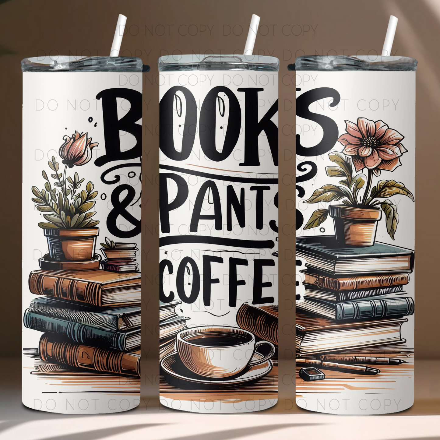 Books Pants & Coffee 20oz Tumbler