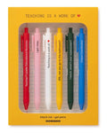 TEACHING IS A WORK OF ❤️ - QUOTABLE GEL PEN SET
