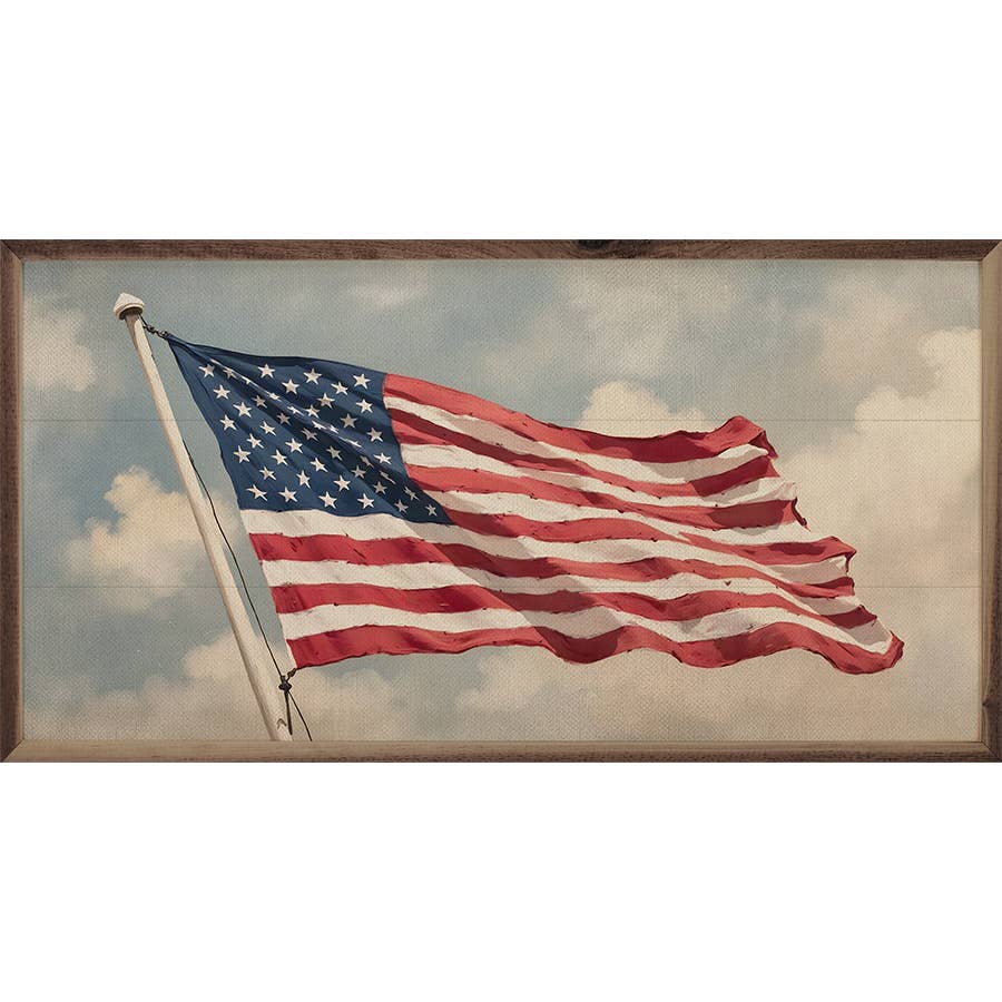 Flag Waving In Sky