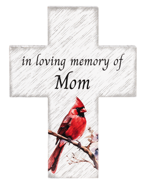 In Loving Memory Mom & Dad Cardinal Cross