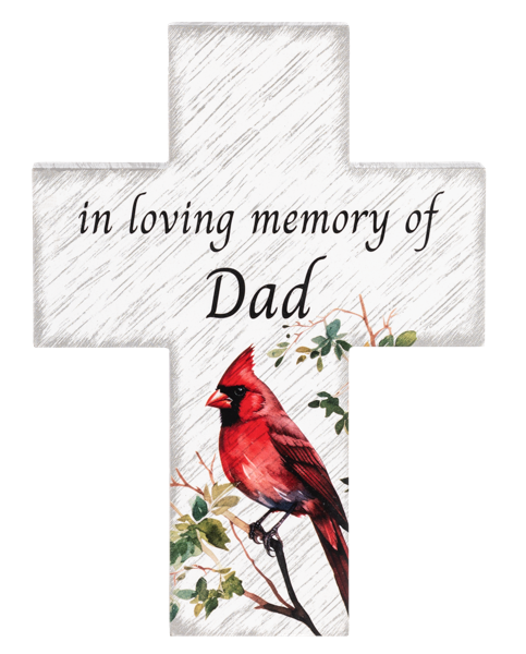 In Loving Memory Mom & Dad Cardinal Cross