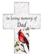 In Loving Memory Mom & Dad Cardinal Cross