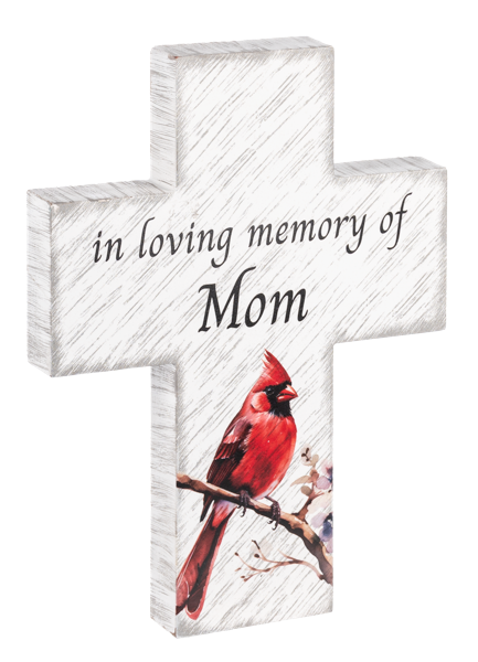 In Loving Memory Mom & Dad Cardinal Cross