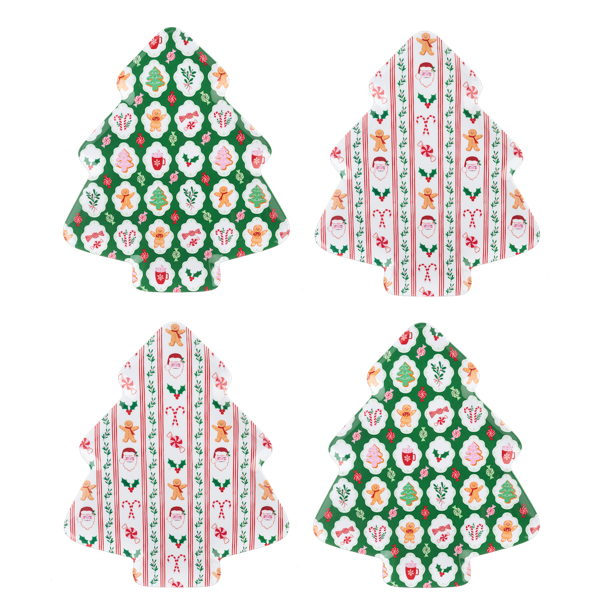 Christmas Pattern Tree Plate