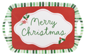 Christmas Stripe Merry Christmas Serving Tray
