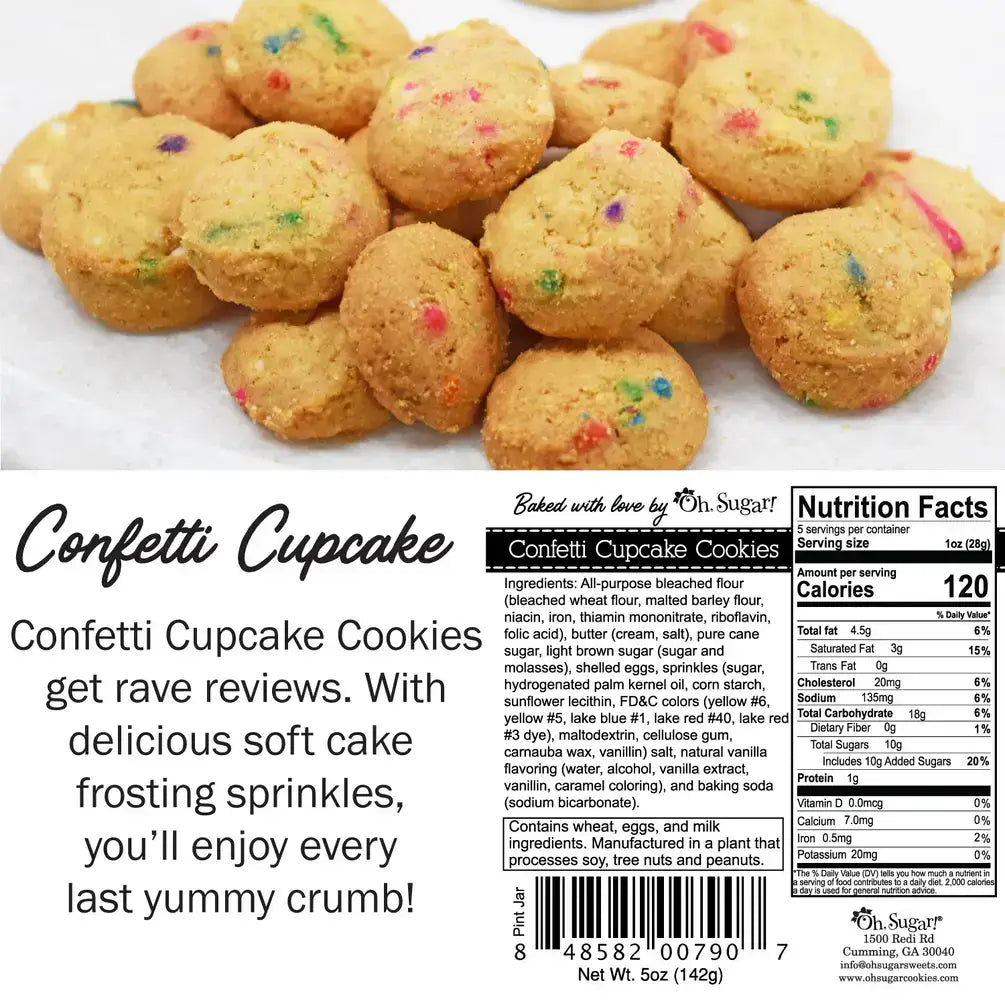 Easter Cookie Jars -  Confetti Cupcake Cookies
