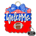 Red and Blue Football Scallop w / mini