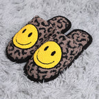 Leopard Happy Face Luxury Soft Slipper