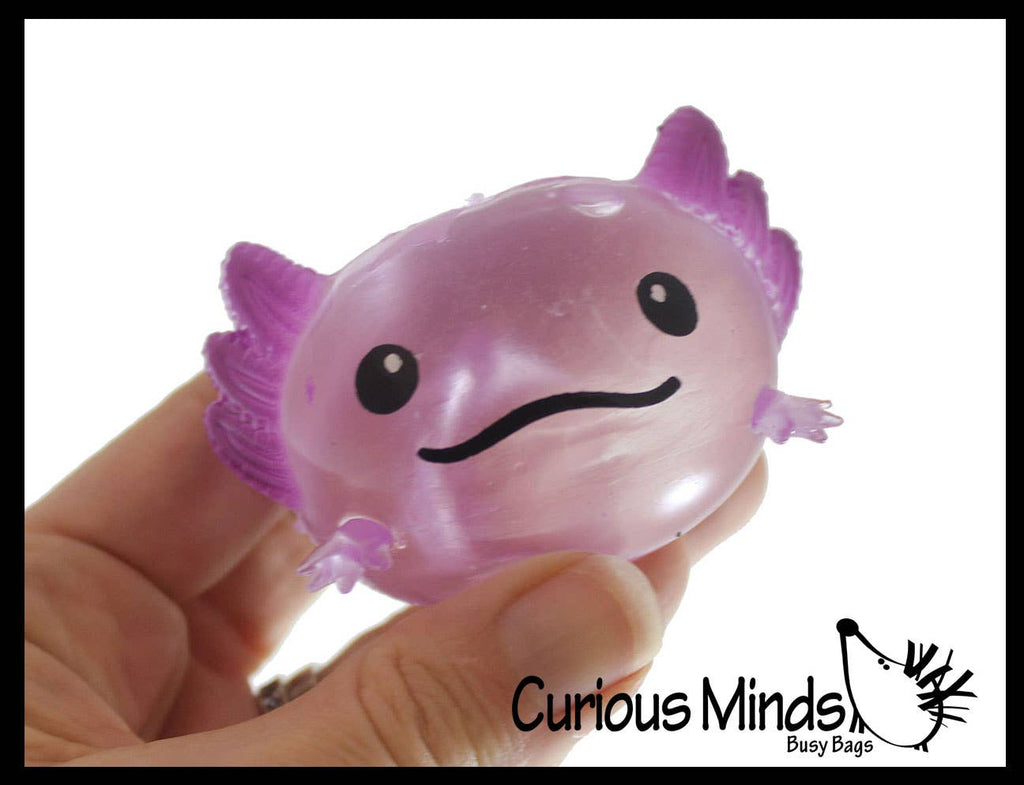 1 Axolotl Splat Ball -  Water Filled Splat Stress Ball - Thr