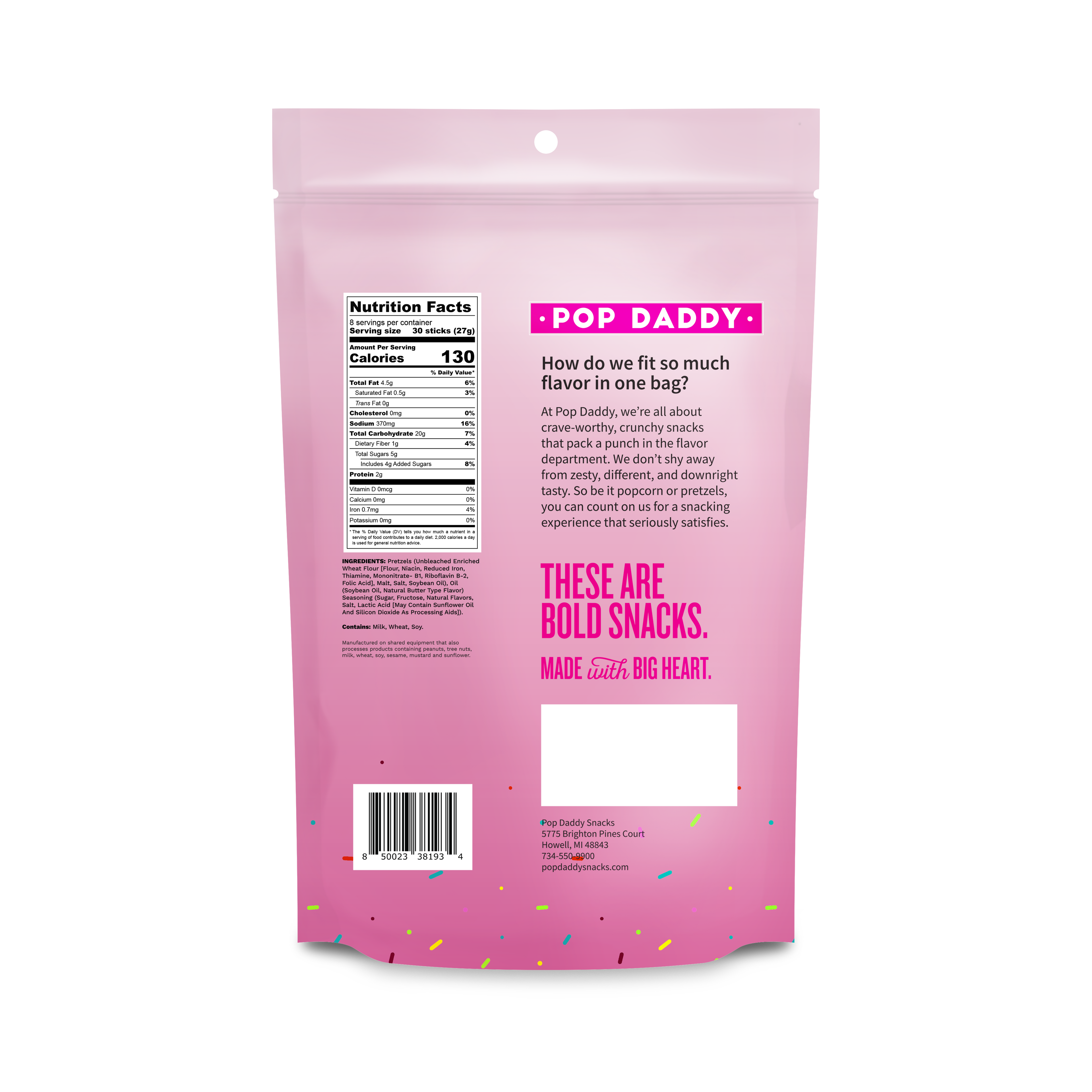 Birthday Cake Seasoned Pretzels  7.5oz