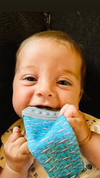 Tasty Tie Teether, Crinkle Toy, Baby Boy Gift (Shark)