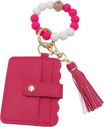 SILICONE BEADED WRISTLET WALLET