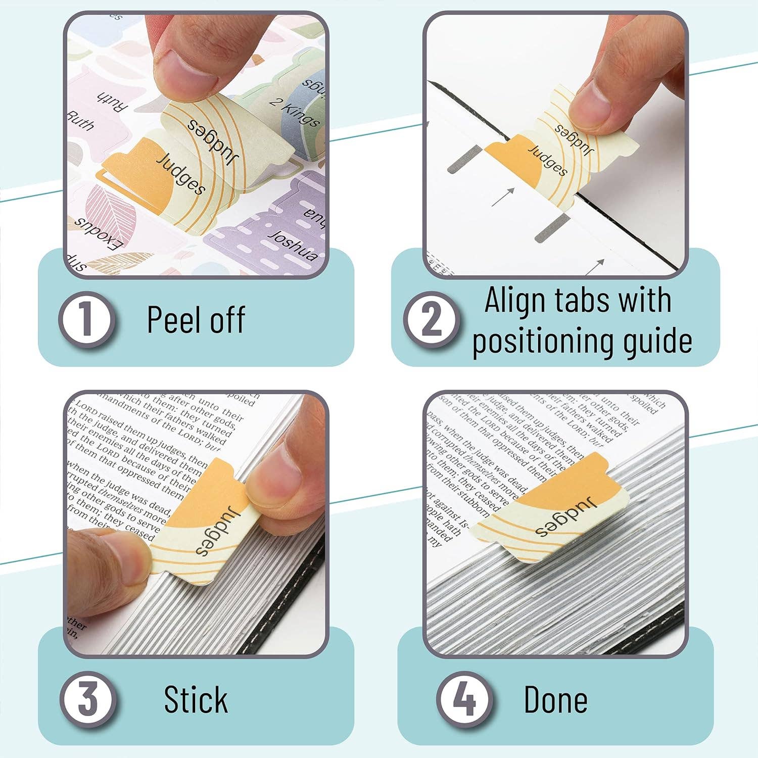 Bible Tabs Laminated 120 Pack