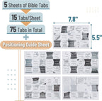 Gray Bible Tabs Laminated 75 Pack