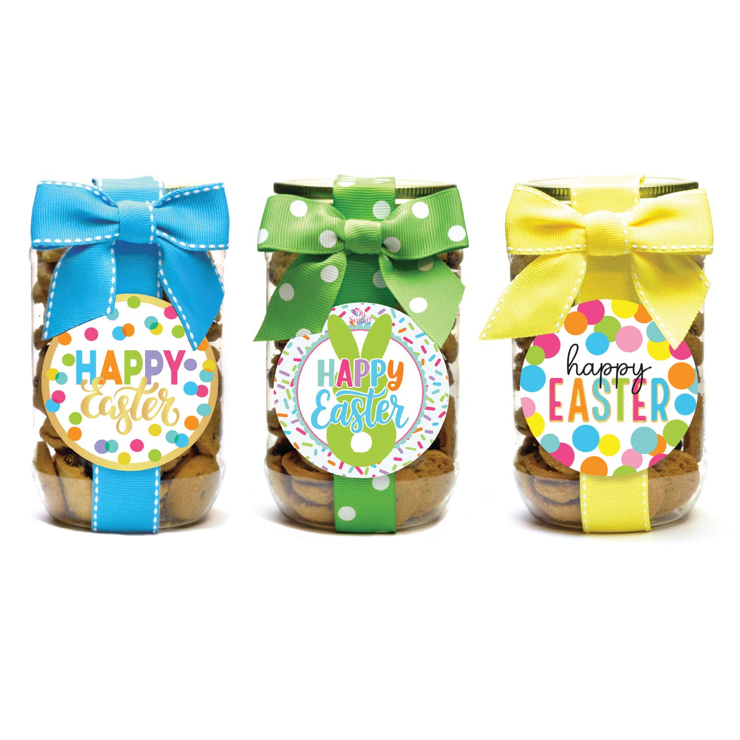 Easter Cookie Jars -  Confetti Cupcake Cookies