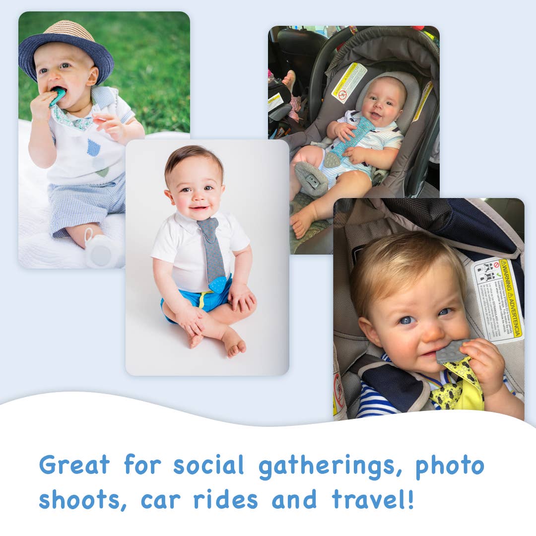 Tasty Tie Teether, Crinkle Toy, Baby Boy Gift (Shark)