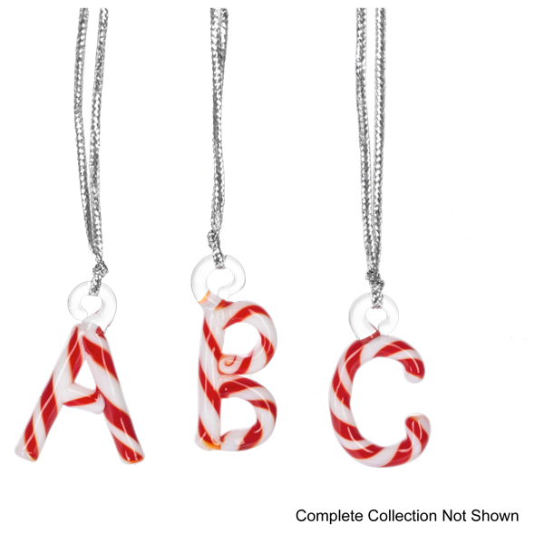 Candy Cane Letter Ornaments