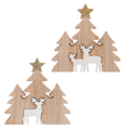 Christmas Tree with Reindeer Cutout Decor