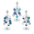 Blue/White Christmas Tree with Ornaments