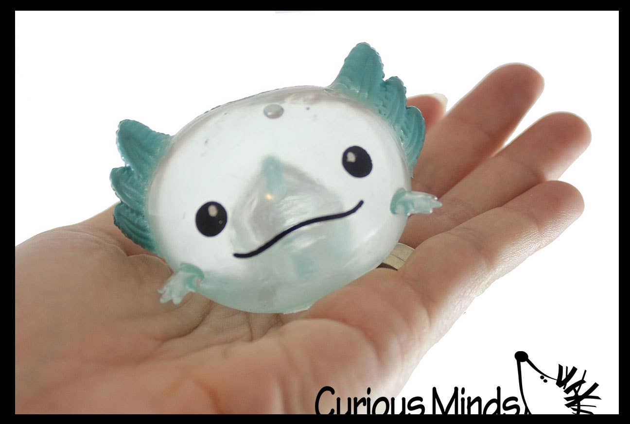 1 Axolotl Splat Ball -  Water Filled Splat Stress Ball - Thr