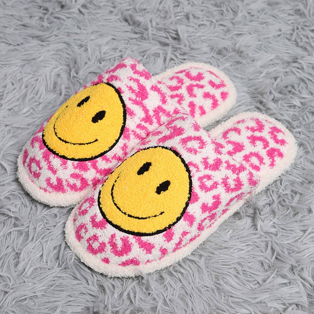 Leopard Happy Face Luxury Soft Slipper