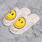 Leopard Happy Face Luxury Soft Slipper