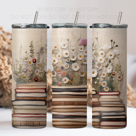 Floral Books 20oz Tumbler